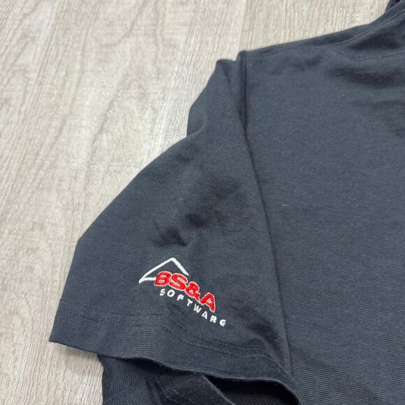 Travis Mathew Polo Shirt Men's Medium Black Solid Golf Golfing Pima Cotton - Picture 7 of 10